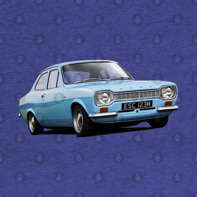 Mk 1 Ford Escort in blue by candcretro